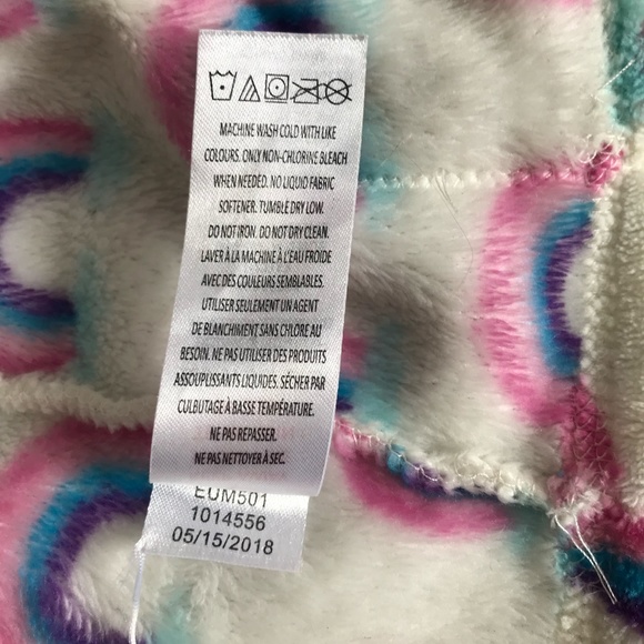 Happy Rainbows Fuzzy Fleece Zip Up - Picture 2 of 4